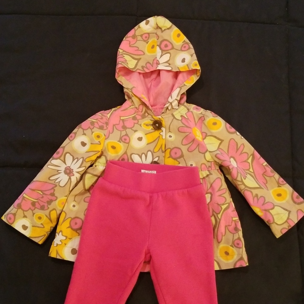 18 mo girls jacket and jog pants.